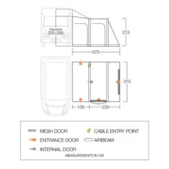 Vango Airbeam Vango Kela Pro Air Awning Tall -Vango Camping Shop kela air tall floorplan lowres