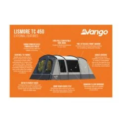 Vango Lismore TC 450 Poled Tent Package (incl Footprint) 14 Vango Lismore TC 450 Poled Tent Package (incl Footprint) -Vango Camping Shop lismore tc 450 infographic