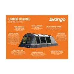 Vango Lismore TC 600XL Poled Tent Package (incl Footprint) 14 Vango Lismore TC 600XL Poled Tent Package (incl Footprint) -Vango Camping Shop lismore tc 600xl infographic