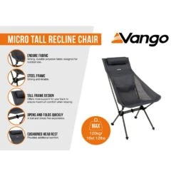 Vango Micro Tall Recline Chair (India Ink) 11 Vango Micro Tall Recline Chair (India Ink) -Vango Camping Shop micro tall recline chair india ink infographic lowres