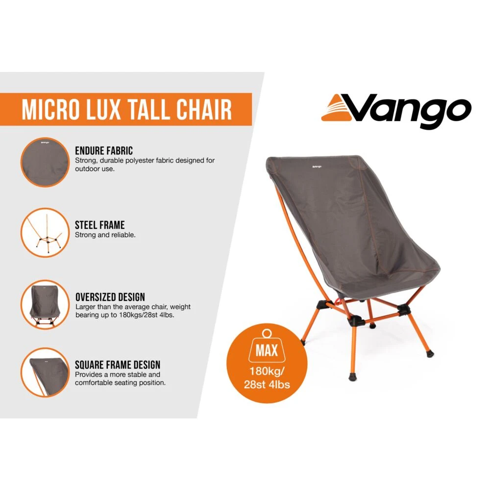 Vango Micro Lux Tall Chair (Excalibur) 4 Vango Micro Lux Tall Chair (Excalibur) - Image 2