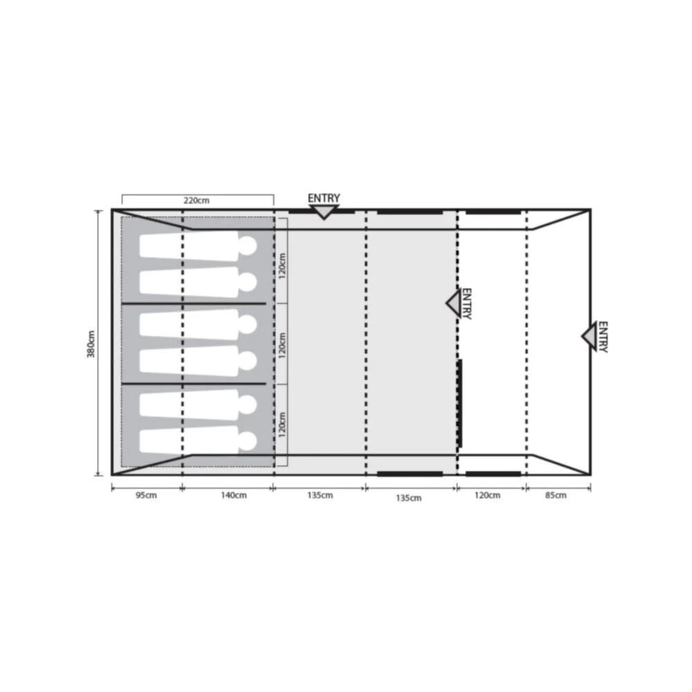 Outdoor Revolution Camp Star 600 DT Tent Poled Bundle (incl Footprint) 5 Outdoor Revolution Camp Star 600 DT Tent Poled Bundle (incl Footprint) - Image 3