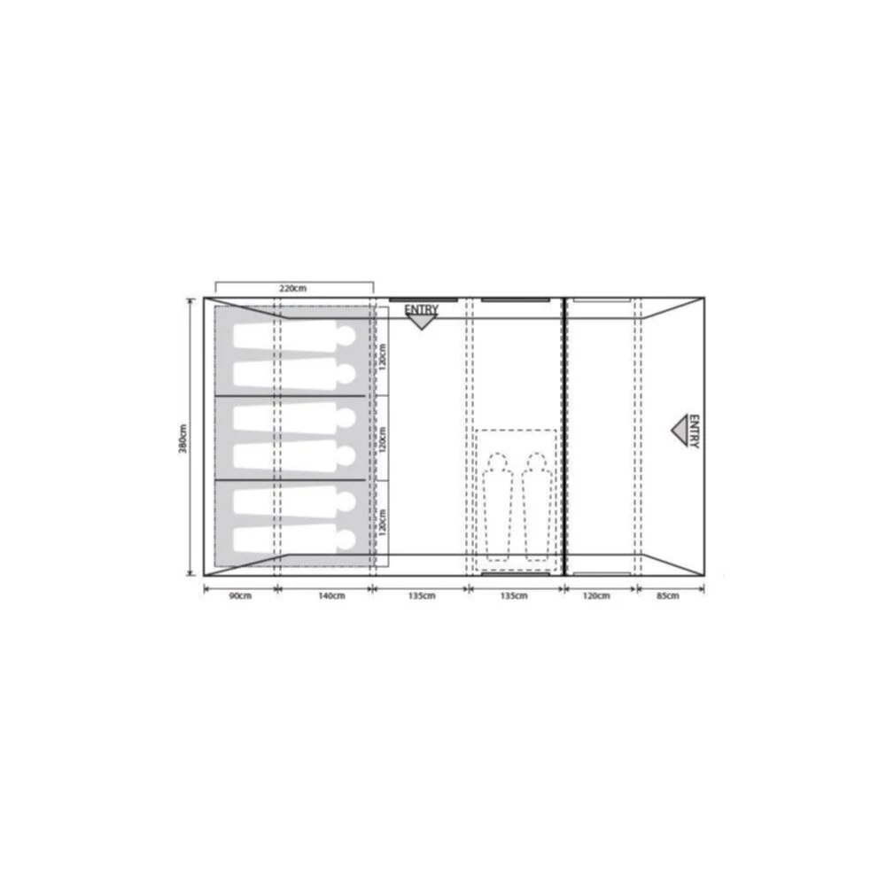 Outdoor Revolution Camp Star 600 Air Tent Bundle (incl Footprint) 6 Outdoor Revolution Camp Star 600 Air Tent Bundle (incl Footprint) - Image 4