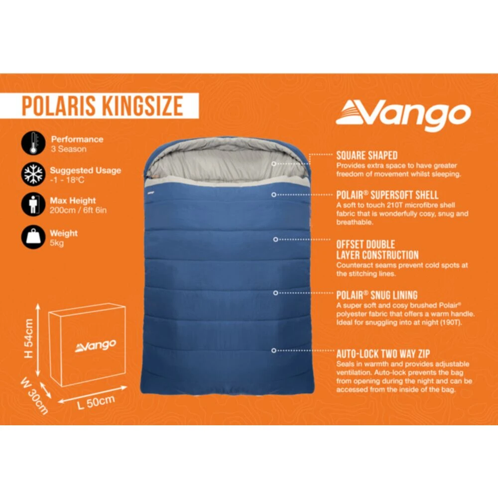 Vango Polaris King Sleeping Bag 13 Vango Polaris King Sleeping Bag - Image 11
