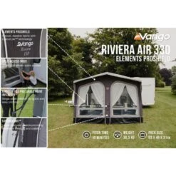Vango Airbeam Vango Riviera Air 390 Elements ProShield Caravan Awning (2024) -Vango Camping Shop riviera air 330 eps 1