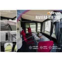 Vango Airbeam Vango Riviera Air 390 Elements TC Caravan Awning (2024) -Vango Camping Shop riviera air 390 as in