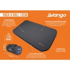 Vango Rock & Roll 12cm Self Inflating Mat - 112cm Wide 12 Vango Rock & Roll 12cm Self Inflating Mat - 112cm Wide -Vango Camping Shop rock roll 12cm infographic 1