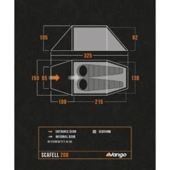 Vango Scafell 200 Tent (2025) 22 Vango Scafell 200 Tent (2025) -Vango Camping Shop scafell 200 floorplan low res