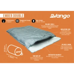Vango Ember Double Sleeping Bag (Mineral Green) 11 Vango Ember Double Sleeping Bag (Mineral Green) -Vango Camping Shop screenshot 2024 05 20 at 16.36.30