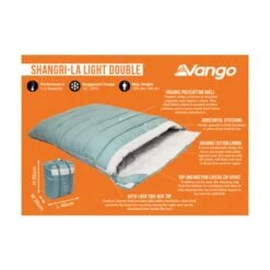 Vango Shangri-La Light Double Sleeping Bag 20 Vango Shangri-La Light Double Sleeping Bag -Vango Camping Shop shangri la light double infographic 1