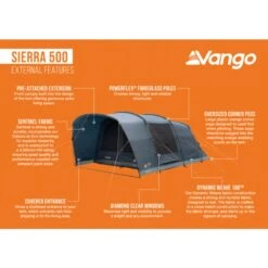 Vango Sierra 500 Poled Tent (2025) -Vango Camping Shop sierra 500 infographic lowres