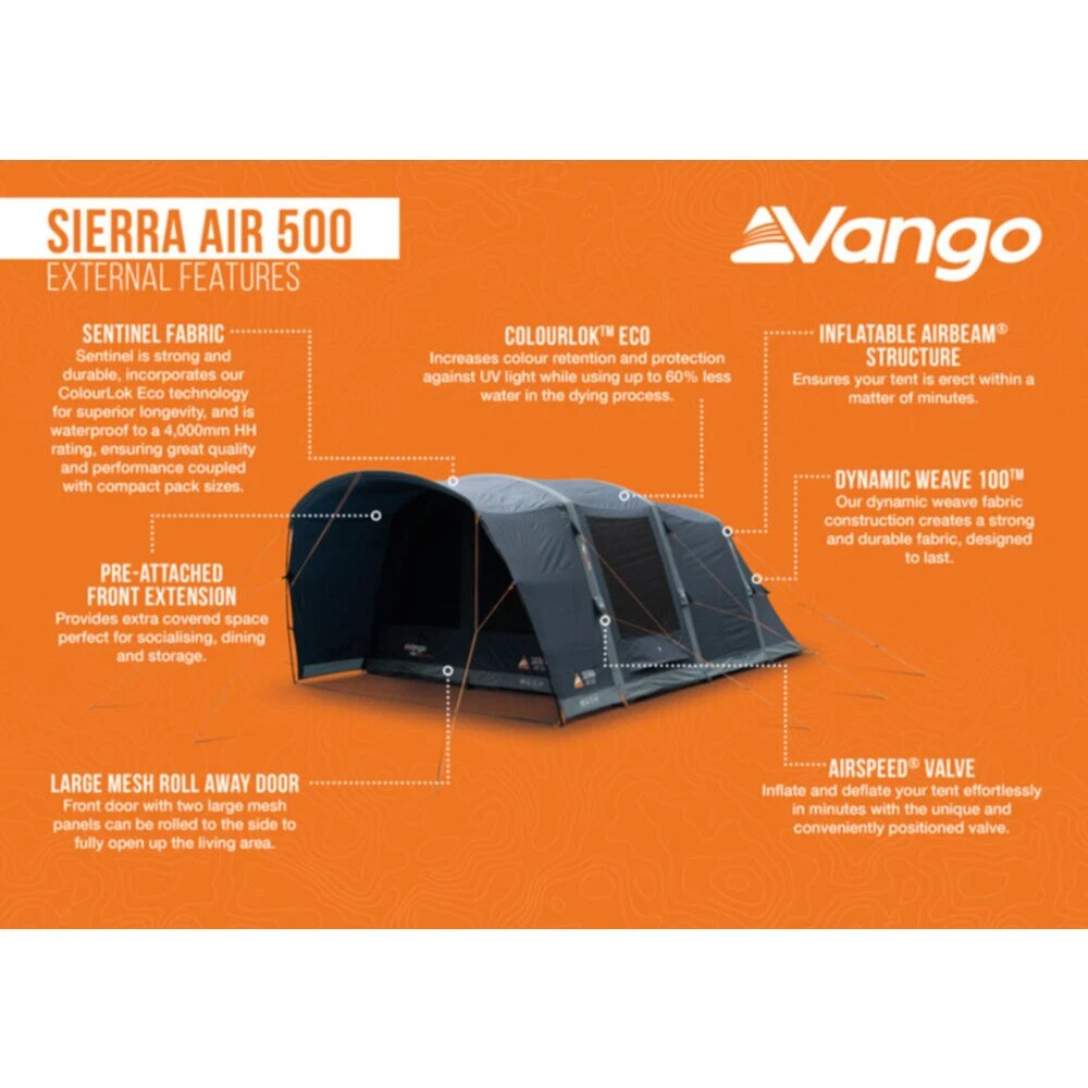 Vango Airbeam Vango Sierra Air 500 Tent (2025) 17 Vango Airbeam Vango Sierra Air 500 Tent (2025) - Image 15
