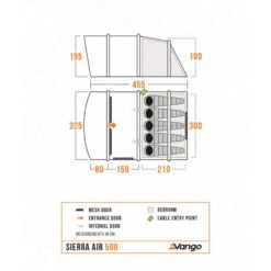 Vango Airbeam Vango Sierra Air 500 Tent (2025) 25 Vango Airbeam Vango Sierra Air 500 Tent (2025) -Vango Camping Shop sierra air 500 floorplan low res