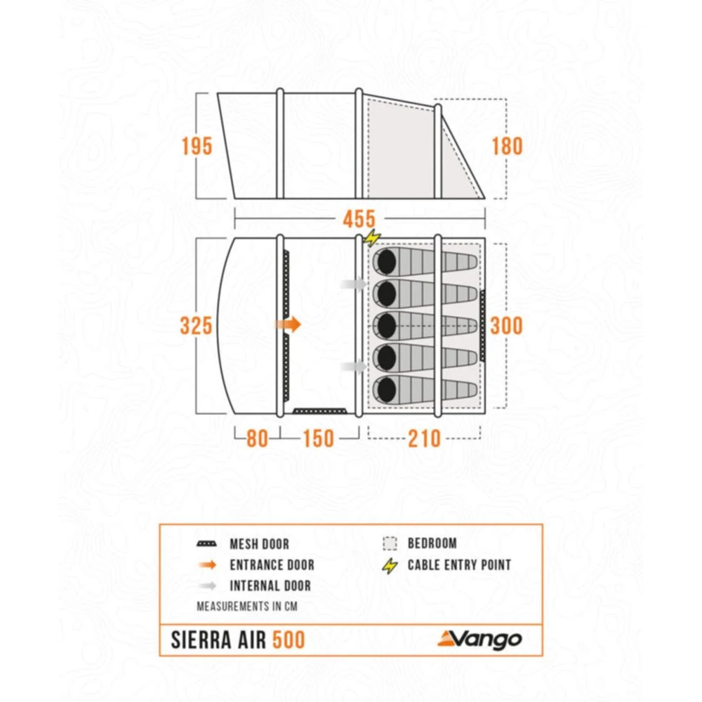 Vango Airbeam Vango Sierra Air 500 Tent (2025) 6 Vango Airbeam Vango Sierra Air 500 Tent (2025) - Image 4