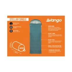 Vango Stellar Single Sleeping Bag (Oasis) -Vango Camping Shop stellar single oasis infographic lowres small