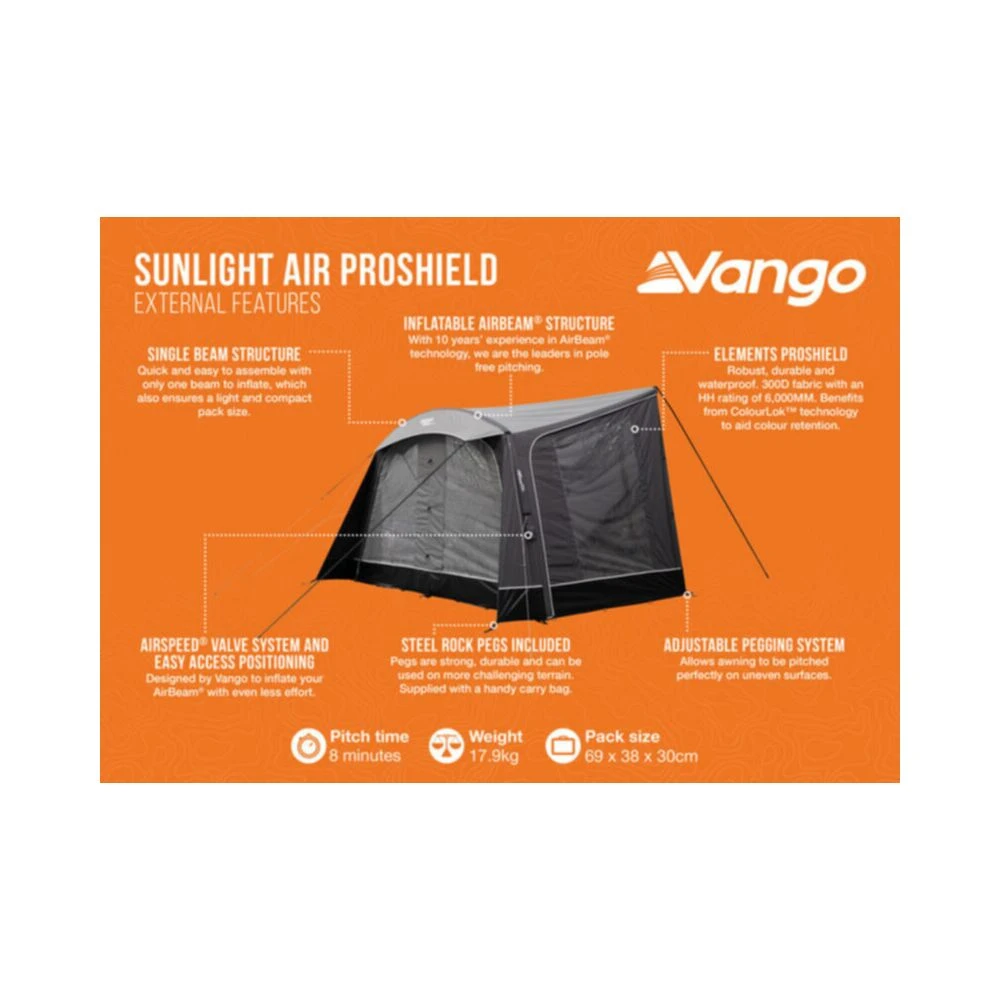 Vango Airbeam Vango Sunlight Air 380 Proshield Awning (2025) 9 Vango Airbeam Vango Sunlight Air 380 Proshield Awning (2025) - Image 7