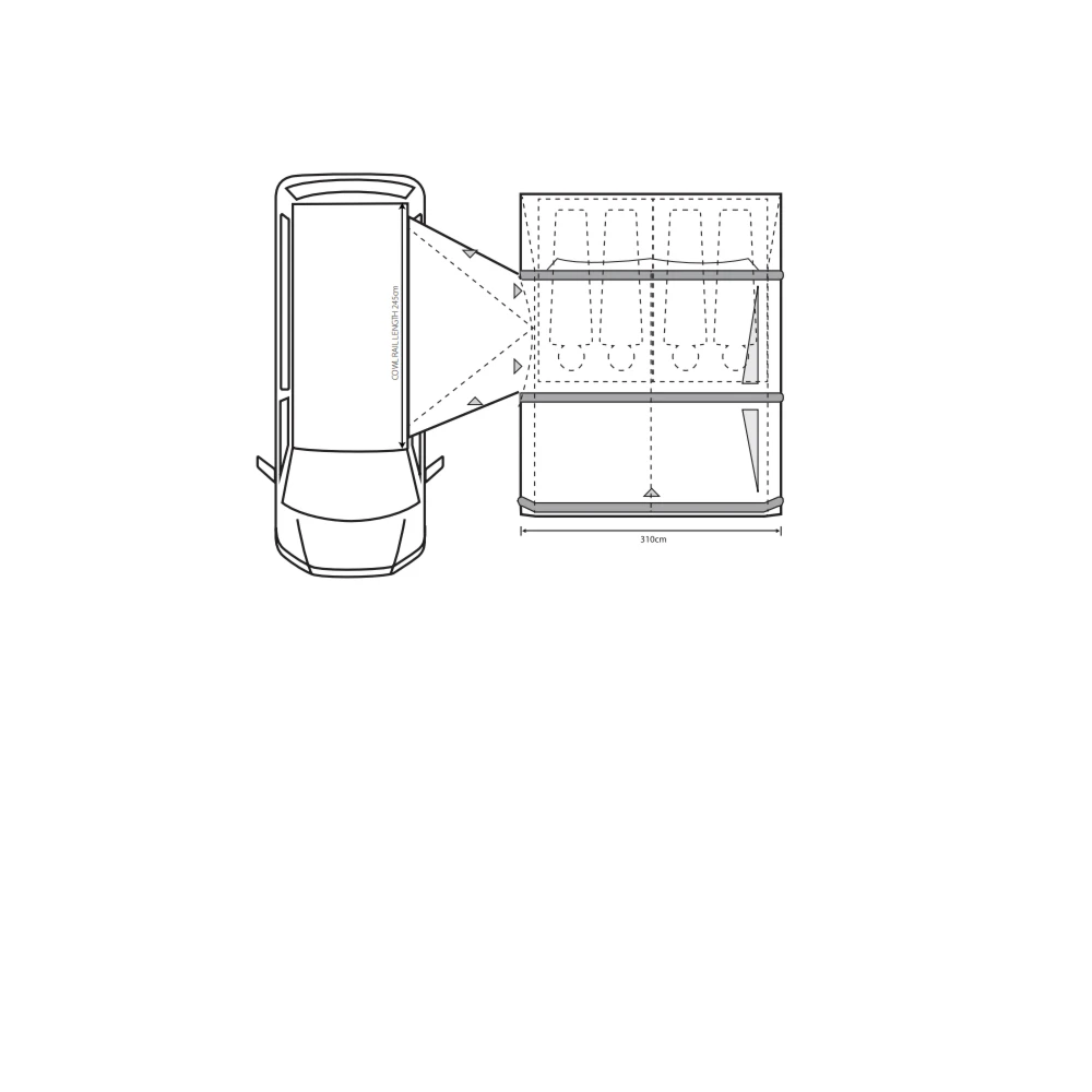 Outdoor Revolution Movelite T3E High Awning (255-305cm) 7 Outdoor Revolution Movelite T3E High Awning (255-305cm) - Image 5