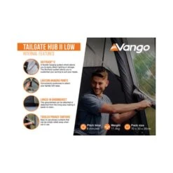 Vango Tailgate Hub II Low Poled Awning (2025) -Vango Camping Shop tailgate hub infographic2 lowres small