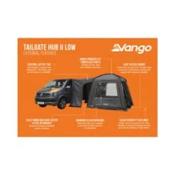 Vango Tailgate Hub II Low Poled Awning (2025) -Vango Camping Shop tailgate hub infographic lowres small