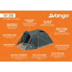 Vango Tay 200 Tent (Deep Blue) -Vango Camping Shop tay 200 infographic