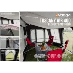 Vango Airbeam Vango Tuscany Air 400 Elements Proshield Caravan Awning -Vango Camping Shop tuscany air 400 eps in
