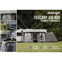 Vango Airbeam Vango Tuscany Air 400 Elements Proshield Caravan Awning -Vango Camping Shop tuscany air 400 eps 1