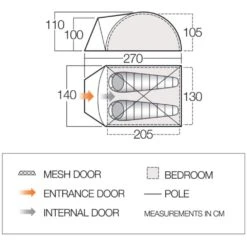 Vango Tay 200 Tent (Deep Blue) -Vango Camping Shop vango 2020 tents floorplan tay 200