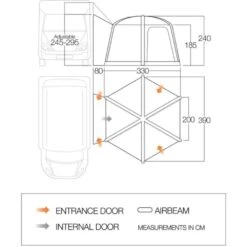Vango Airbeam Vango Hexaway Pro Air Tall Awning -Vango Camping Shop vango 2021 awnings floorplan airhub hexaway tall hi