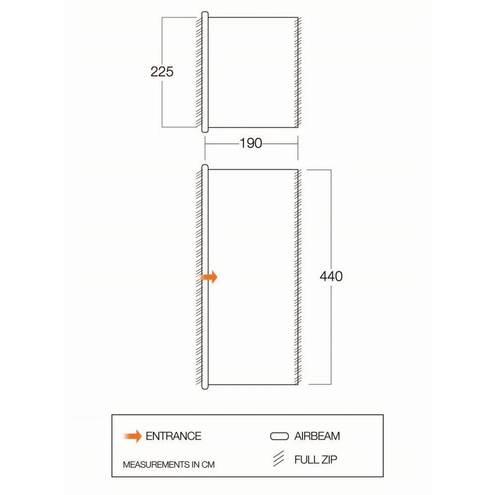 Vango Airbeam Vango Zipped Front Extension (TA105) 4 Vango Airbeam Vango Zipped Front Extension (TA105) - Image 2