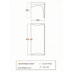 Vango Airbeam Vango Zipped Sun Canopy (TA108) 11 Vango Airbeam Vango Zipped Sun Canopy (TA108) -Vango Camping Shop vango 2021 tent additions floorplan zipped sun canopy ta108