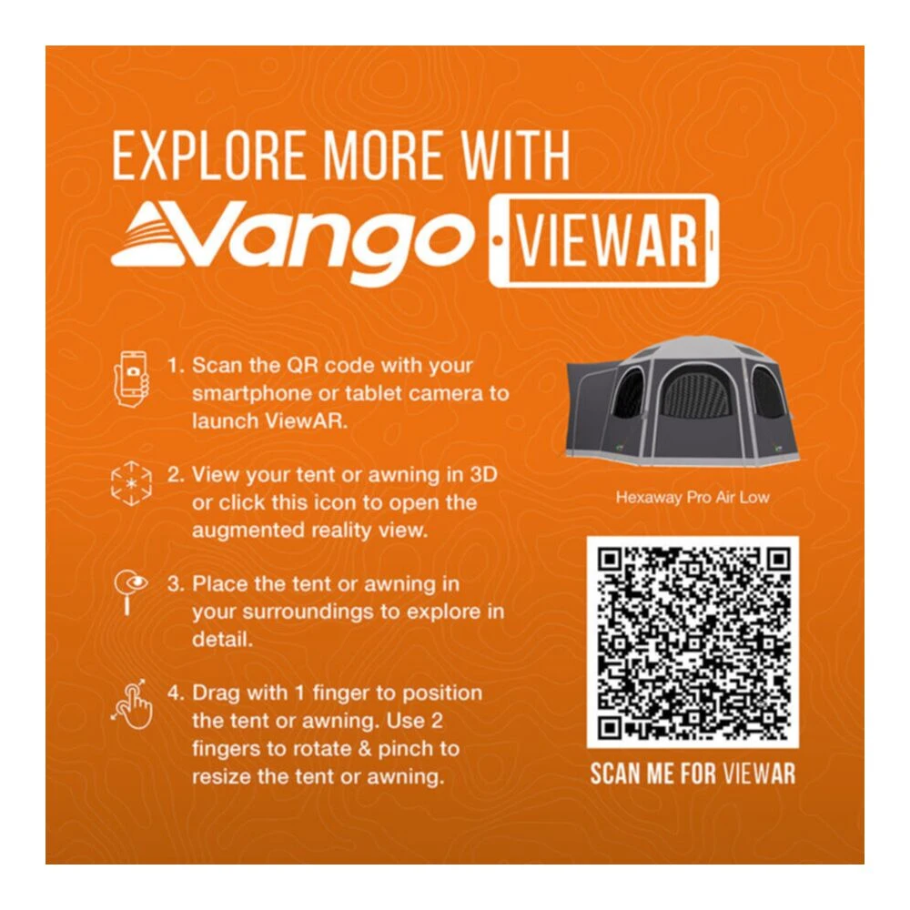 Vango Airbeam Vango Hexaway Pro Air Low Awning 4 Vango Airbeam Vango Hexaway Pro Air Low Awning - Image 2