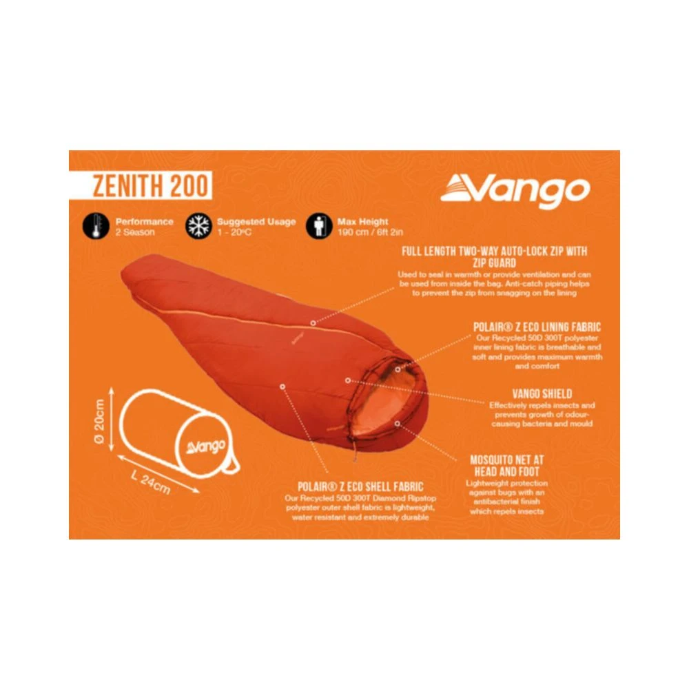 Vango Zenith 200 Sleeping Bag 5 Vango Zenith 200 Sleeping Bag - Image 3